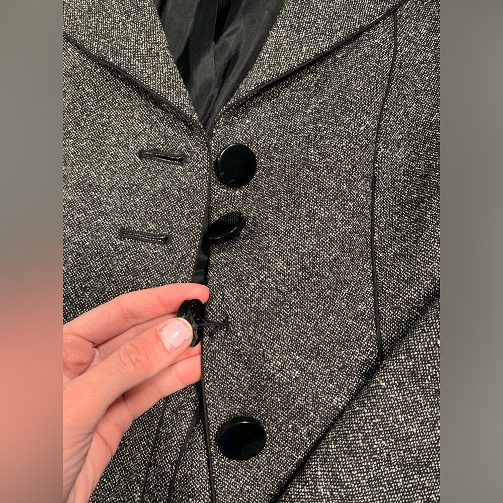 Ann taylor petites gray wool blazer 4P - Picture 4 of 14